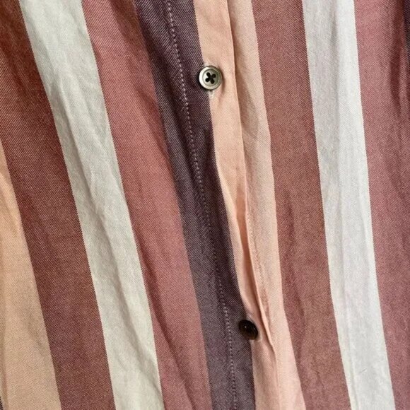 Madewell Courier Button-Back Shirt in Munson Stripe Size Medium - Picture 6 of 10